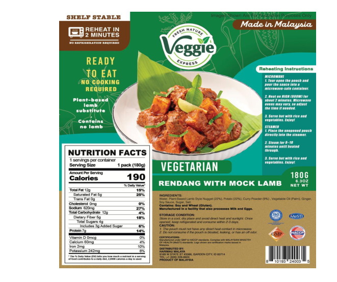 Vegetarian Rendang with Mock Lamb
